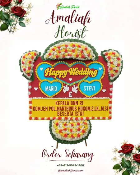Papan Bunga Pernikahan Katelan